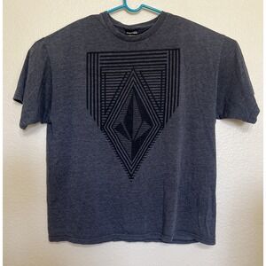 Volcom Graphic‎ T-Shirt Short Sleeve Men's Size XXL Charcoal Gray  Cotton Beach